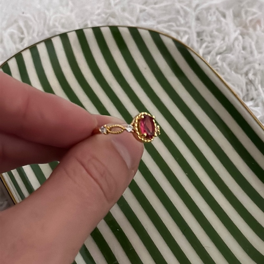 💎BOGO FREE💎 Gold colored ring with reddish stone